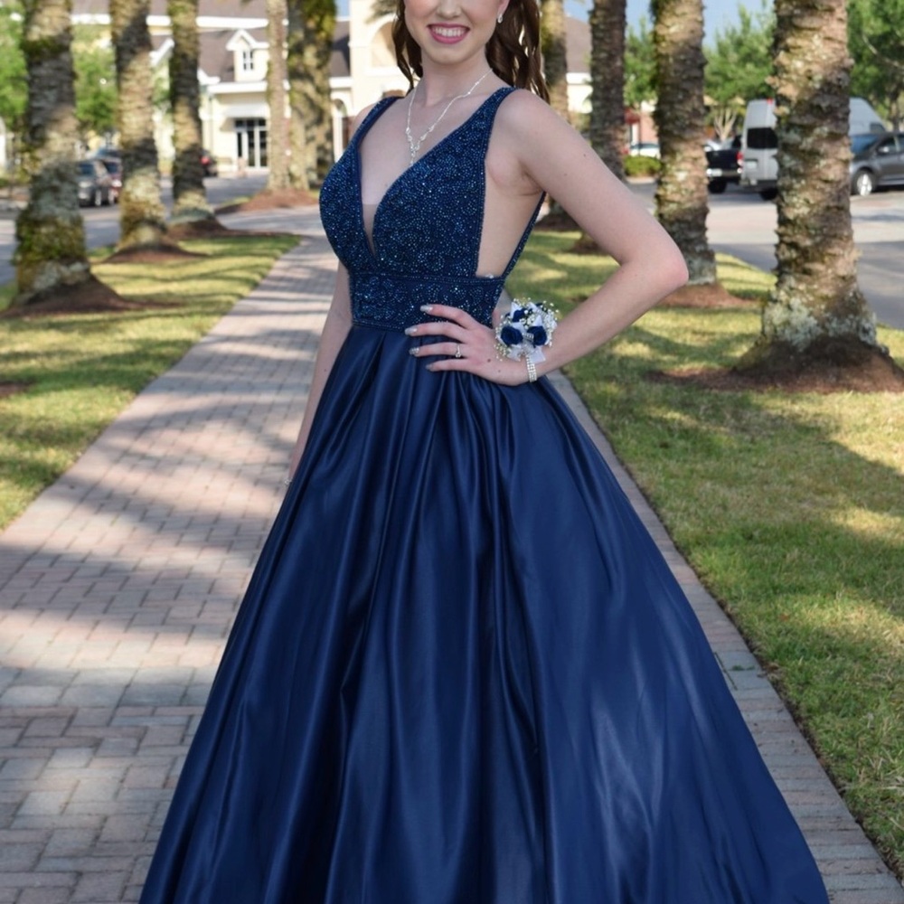 Vienna Prom Deep Blue Gown